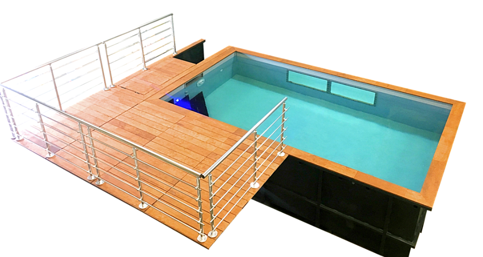 piscine auto-portante bassin acier